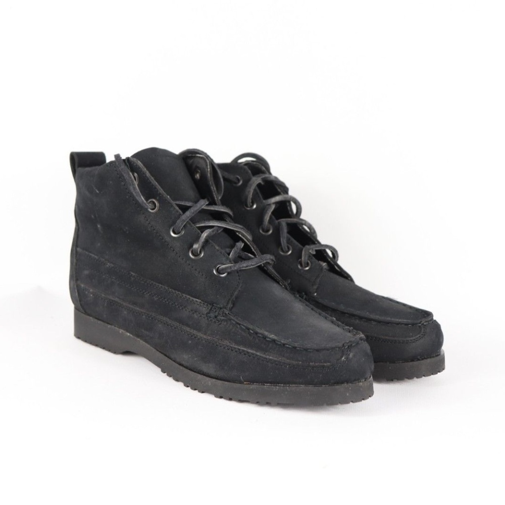 Vintage New Leather Lace Up Chukka Boots Black